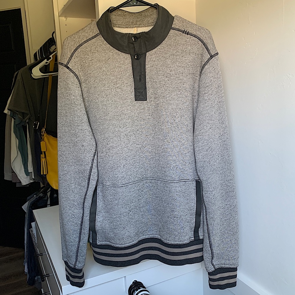 mens lululemon pullover henley 3 button sweatshirt size M